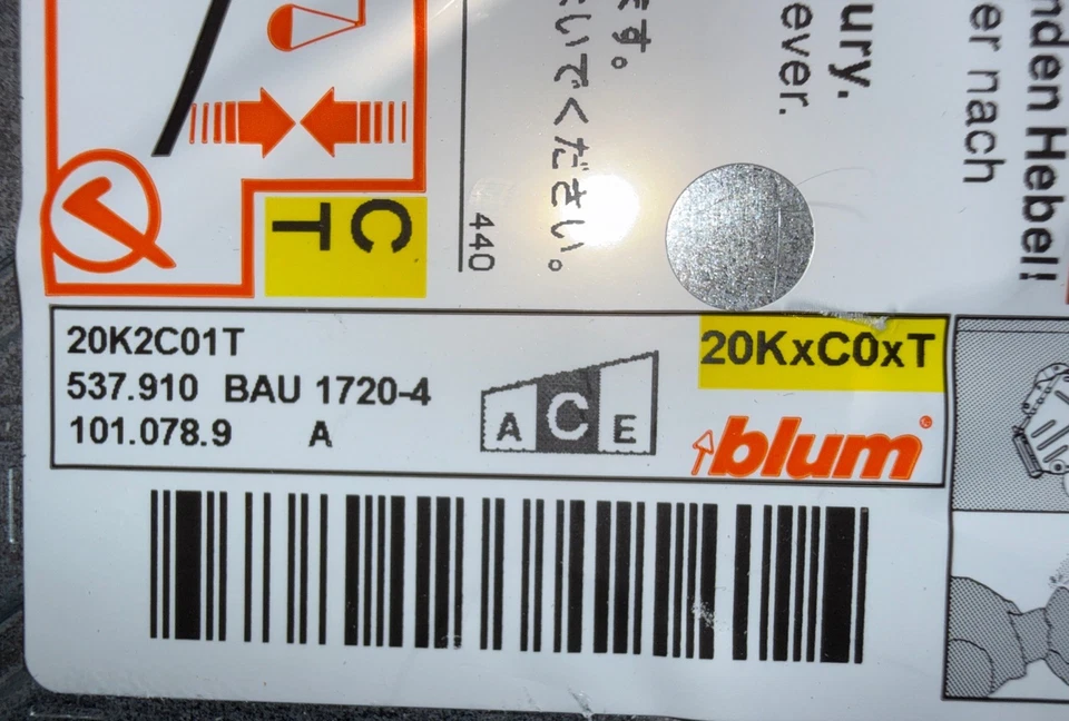 Blum Klappenbeschlag 20KxCOxT Küchenschränke - Bild 4 von 4