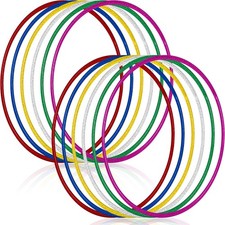 6 Pcs Glitter Plastic Exercise Hoop Fitness Hoop Adults Exercise Rings Fitnes...