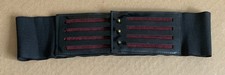 VTG 80  s Wide Elastic Belt Black Red Steampunk Small