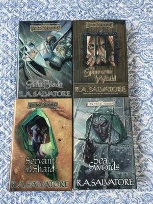Forgotten Realms - Paths of Darkness R.A. Salvatore Complete 4 HC/DJ First Ed.