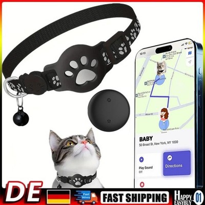 Wasserdichtes GPS Haustier Tracker Halsband für Hunde & Katzen Echtzeit Standort