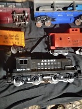Marx Trains O Gauge Black 1998 Diesel Train Set Very Nice HTF Blue Auto Carrier 