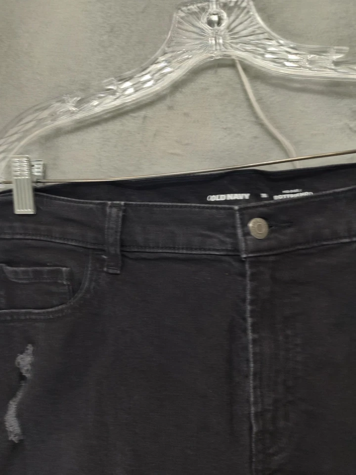 Pantalones Cortos Old Navy Para Mujer 16 Tiro Medio Novio Envejecido Denim Puños Informales Foto 2 de 4