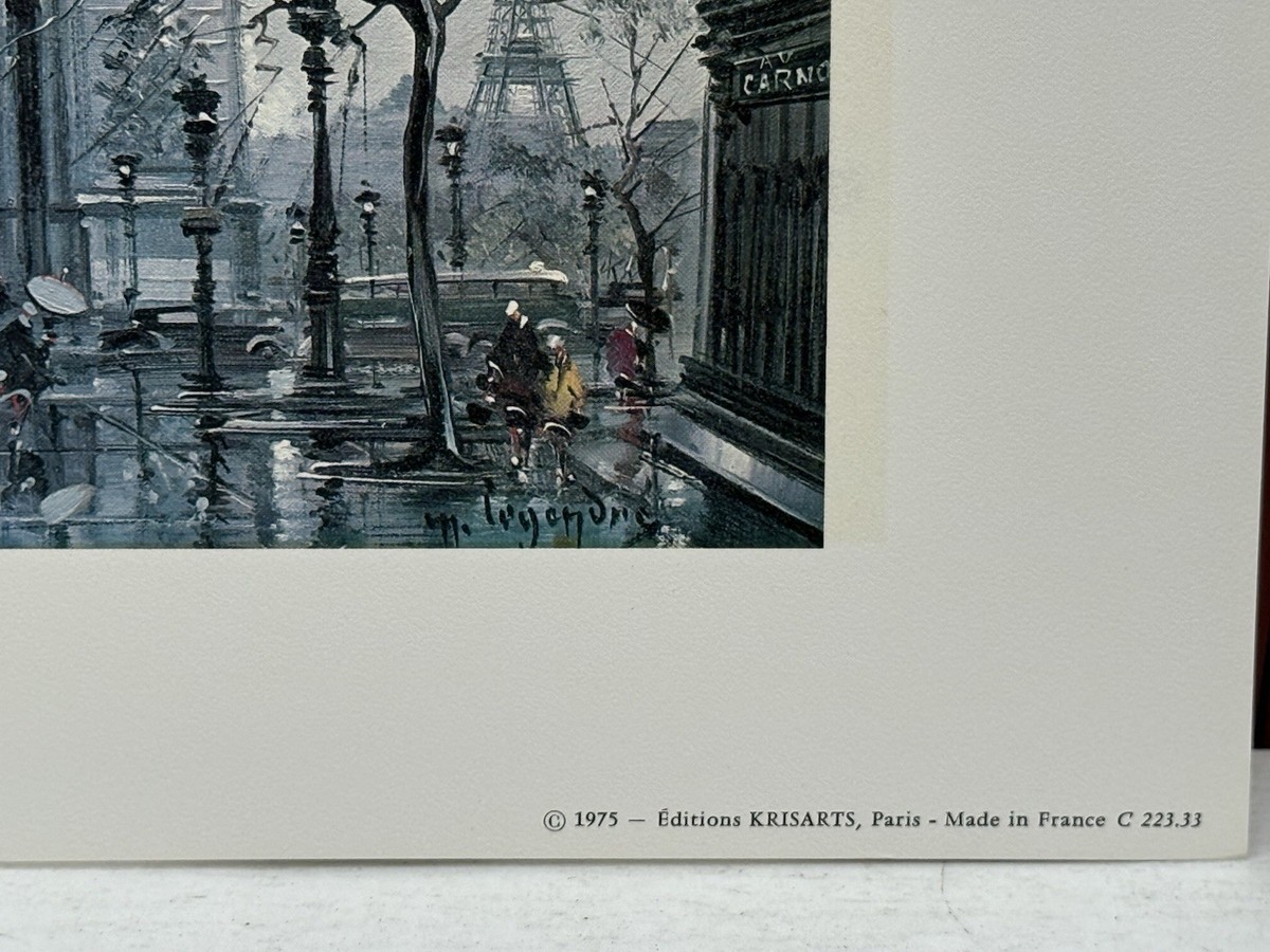 1975 Paris Krisarts L' Are de Triomphe Print French Artist Maurice