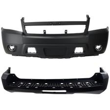 Bumper Covers Set of 2 Front & Rear for Suburban Chevrolet 1500 2500 07-13 Pair