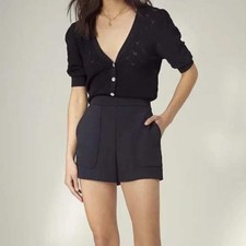 Wilfred Bossier Small Faux Suede Black Shorts Pull On 2" Inseam