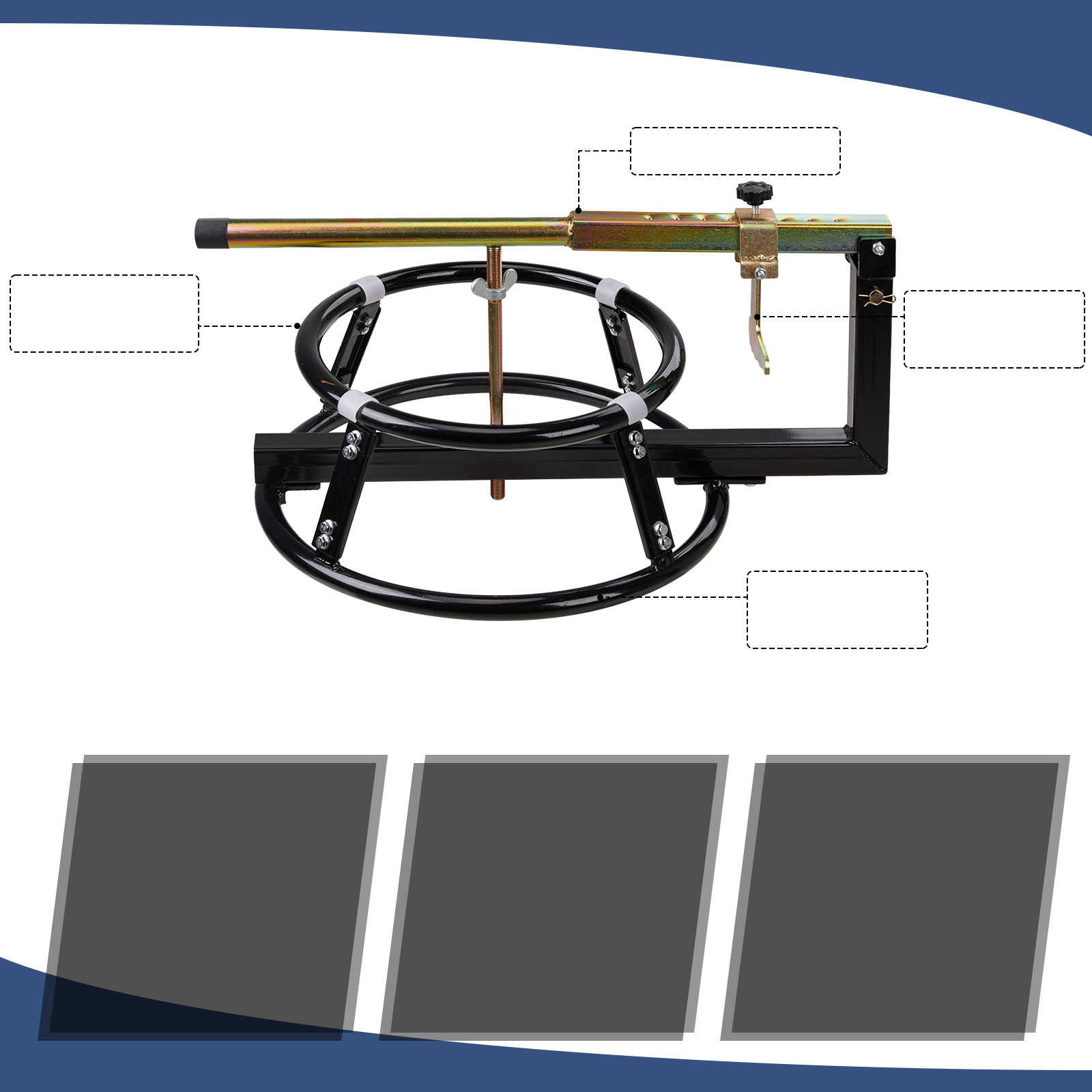 Portable Motorcycle Tire Changing Stand with Bead Breaker for 16” to 21” Tires