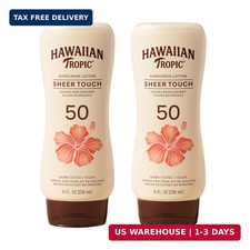 Hawaiian Tropic Sheer Touch Ultra Radiance Lotion Sunscreen SPF 50, 8 Fl Oz Twin