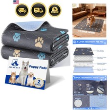 Washable Puppy Dog Pee Pad Reusable Leakproof Training Mat for Indoor Outdoor...
