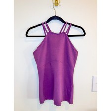 Free People Movement Tank Top Size M Purple Strappy Back Athletic Yoga Gym