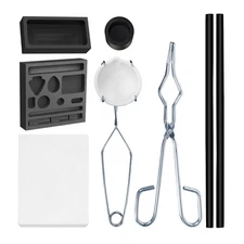 9PCS Graphite Ingot Crucible Mold Set Torch Melting Tools Kit for Gold Silver