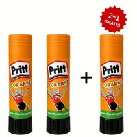 Pritt Klebestift Orange 3 FüR 2 10G – LöSungsmittelfrei Auswaschbar Bastelkleber