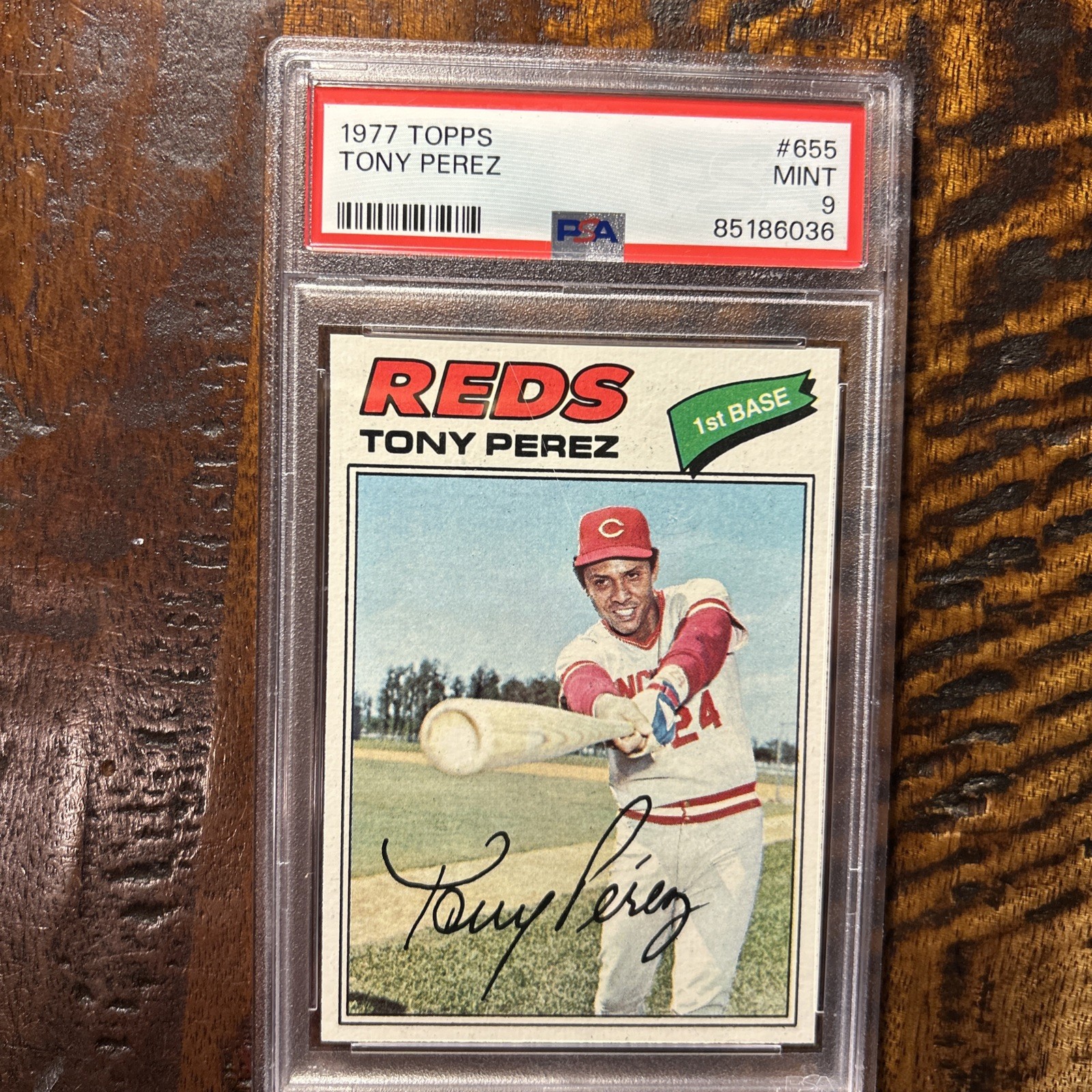 1977 Topps #655 Tony Perez PSA 9 Mint