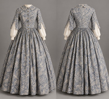 1850s Civil War Victorian Toile Hoop Dress Sony "Underground" Hero Costume 32"