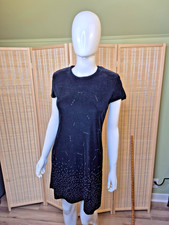 VTG 1990s Jeffery and Dara Velvet Mini Dress Little black dress petite sz 4 USA9