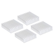 4Pcs 40x40x11mm Heatsink Aluminum Radiator Heat Sink White