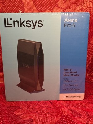 Linksys Arena Pro 6 AX3200 WiFi 6 Router E8450 Dual Band 2500 sq ft New