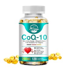 CoQ10 Ubiquinol Coenzyme Q10 - Supports Heart Health Non-GMO,200mg,120 Capsules