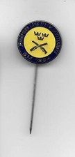 Pistol National Championship 1984 Jönköping Sweden Suede Gun Original Metal Pin