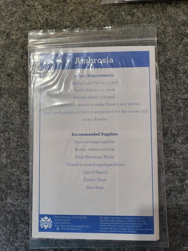 New Ambrosia Quilt Pattern by One Piece at a Time A006 - Picture 2 of 2