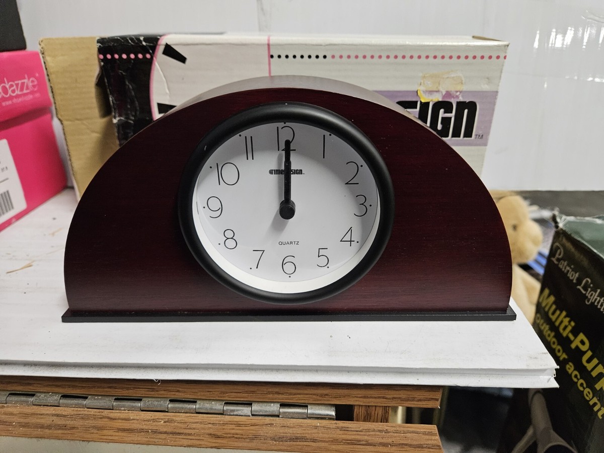 時計 Timedeco Modern Double Clock TD-CHERRY(IV) Time Design TIMEDESIGN NOS shelf clock, quartz, German dark
