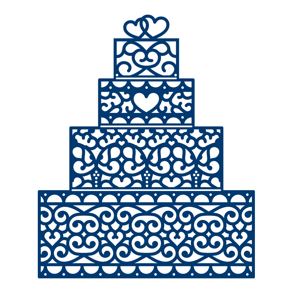 Tattered Lace Tiered Wedding Cake D262 by Stephanie Weightman Free UK P&P