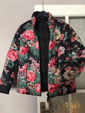 Cath Kidston Size S Women's Reversible Padded Jacket. Floral / Black. Pre Loved