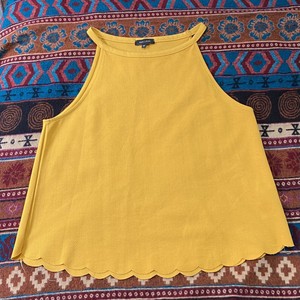 mustard yellow halter top