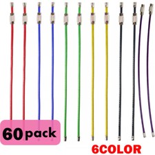 60x 2.0mm 150mm Wire Keychain Cable Metal Luggage Tag Loops 6 Color Key Ring HOT