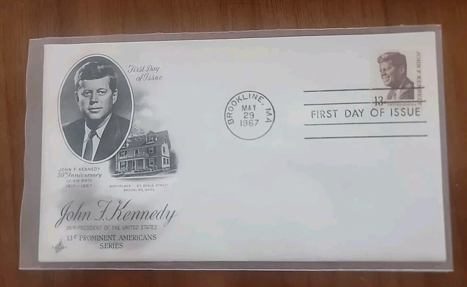 Stamp & Coin John Kennedy Prominent Americans FDC '67 Sc#1287+ '17 Half Dollar! - Image 3 of 4