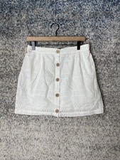 Mink Pink Julep Lace Button Down Mini Skirt Size Medium New