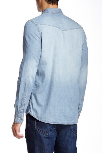 MICROS 134983 Men's Blue 'Riley' Denim Shirt Sz L - Picture 2 of 2