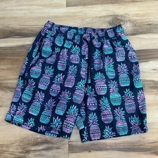 Goodfellow Swim Trunks Mens Pineapple Print Mesh Lined Bathing Suit 7"