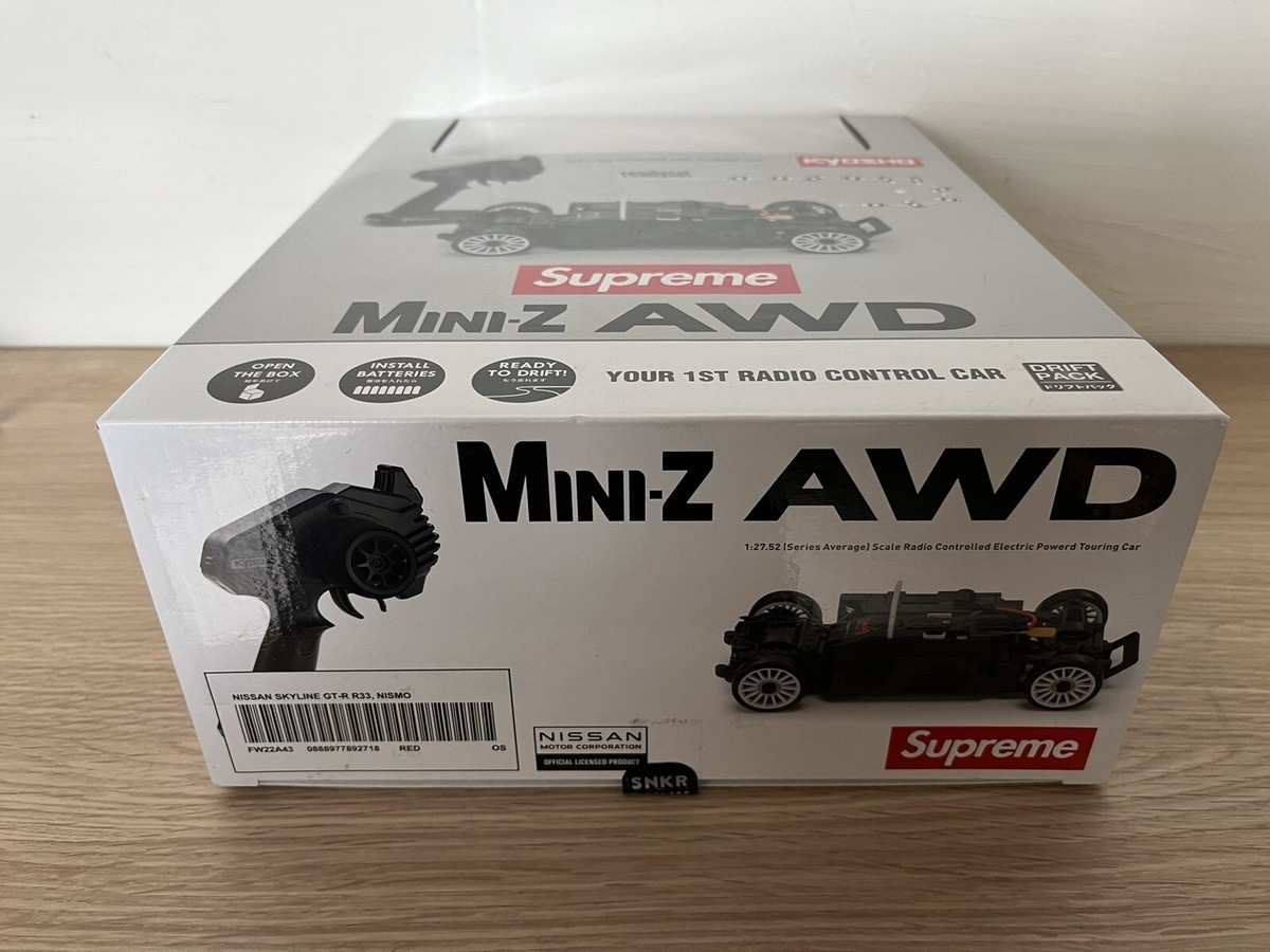 ミニカー Supreme x Mini Materials 1:12 Supreme/Kyosho Mini-Z • Nissan Skyline R33 • RC Readyset • Cross