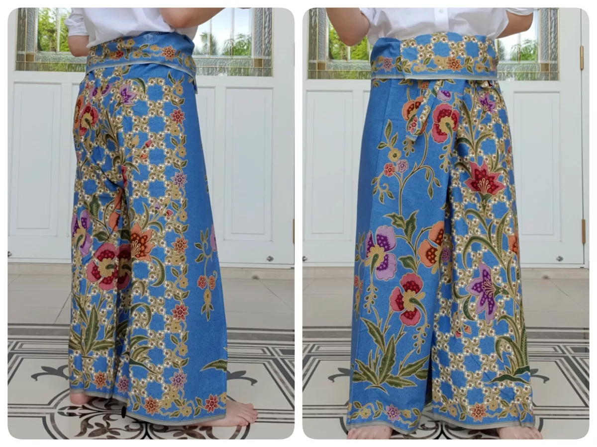 Thai Fisherman Pants in Cotton Batik Printed, Casual Pants