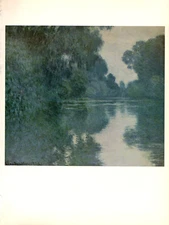 1960 Vintage MONET "BRANCH OF THE SEINE NEAR GIVERNY" COLOR offset Lithograph