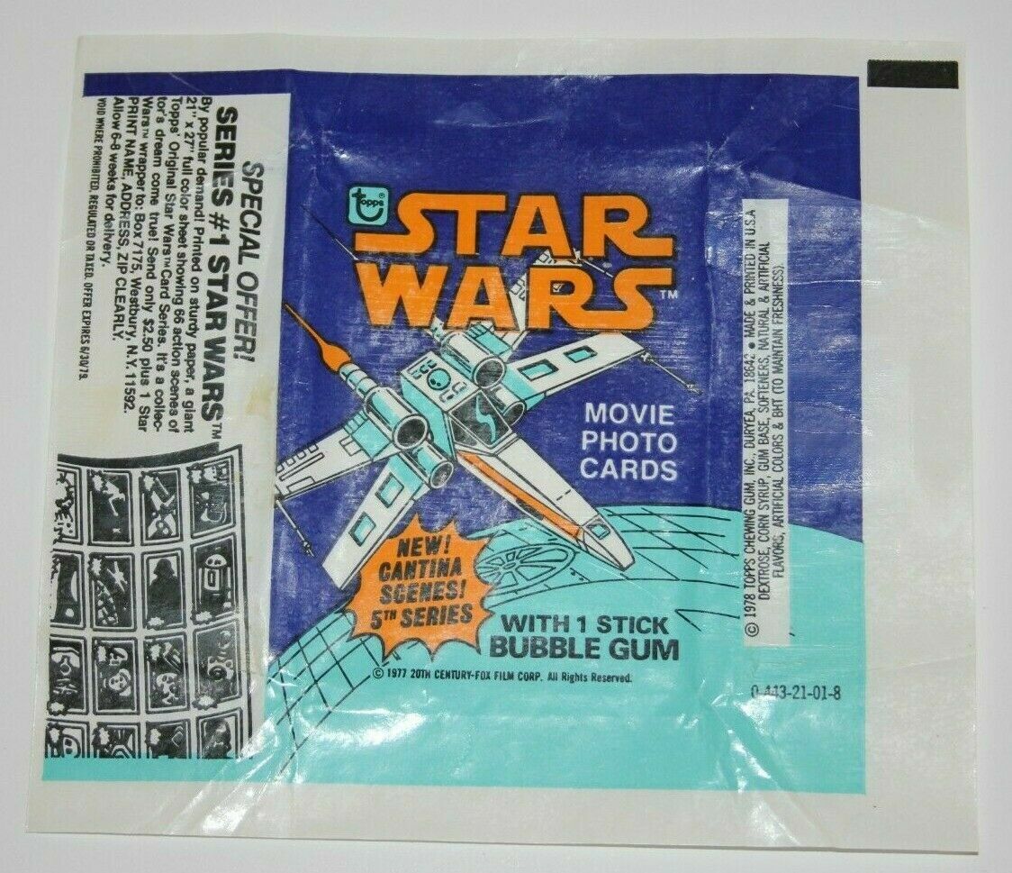 1977 Star Wars TOPPS Trading Card Wrapper Collection- Your Choice