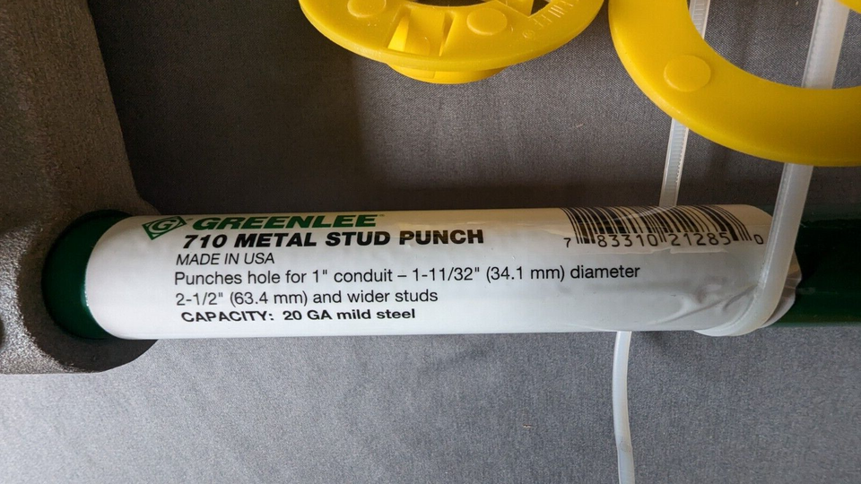 Greenlee 710 Metal Stud Punch Knockout Tool 111/32" Hole Size ED4U 2145 783310212850 eBay