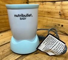 Nutribullet Baby Blender replacement base only /blue- white Preowned Tested