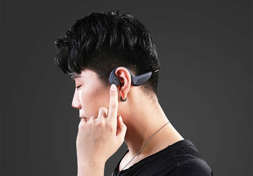 Casque Bluetooth à conduction osseuse noir Z8 oreille suspendue - Photo 2 sur 4