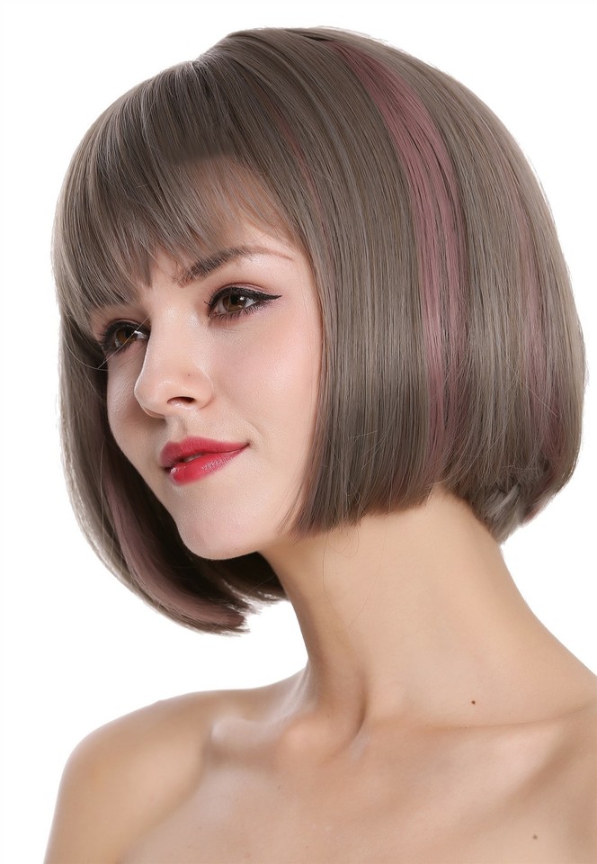 WIG ME UP Damenperücke – Sehr Lang, Glatt, Mit Pony In Braun-Grau Mix, Ca. 75 Cm (C8135-8AT10A)