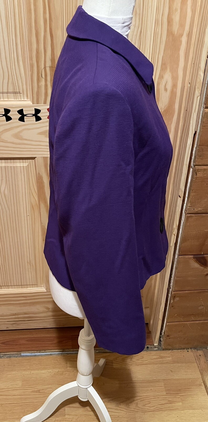 Giacca di lana viola Yves Saint Laurent Variations taglia FR 40 US 6 10 ~ ECCELLENTE