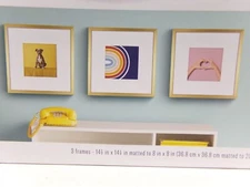 (Set of 6) 14.5" x 14.5" Matted to 8" x 8" Gallery Frames - Room Essentials™ NEW