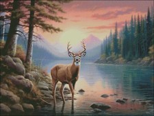 Deer in Dusk - Counted Cross Stitch Kits Needlework Embroidery DIY