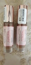 2-Pack Revolution Conceal and Define Foundation F14 for Dark Skin Tones 0.7Fl Oz