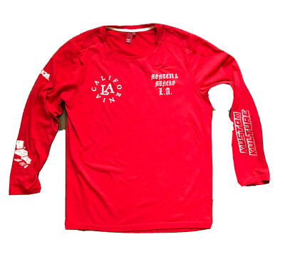 Monteil and Munero LA California Red Long-Sleeve Shirt Men s XL