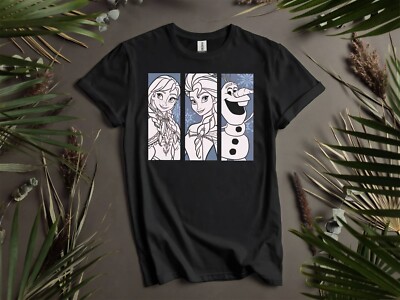 Frozen Elsa Anna Olaf Figur T-Shirt T Shirt Herren Damen Unisex Tshirt K459