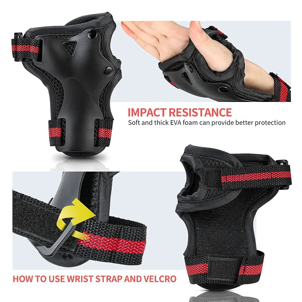 Joelheiras de pulso adulto cotovelo skate rolo skate bicicleta equipamento protetor - Imagem 2 de 4