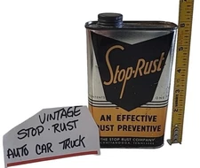 Vintage Stop Rust Effective Rust Preventive Can 1/4 Full Auto  Movie Prop Old ⬇️
