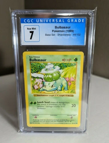 Bulbasaur Shadowless 44/102 Base Set CGC PSA 7 WOTC
